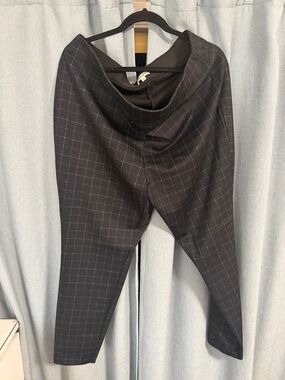 Max Studio women’s Black Windowpane work Pants -3x